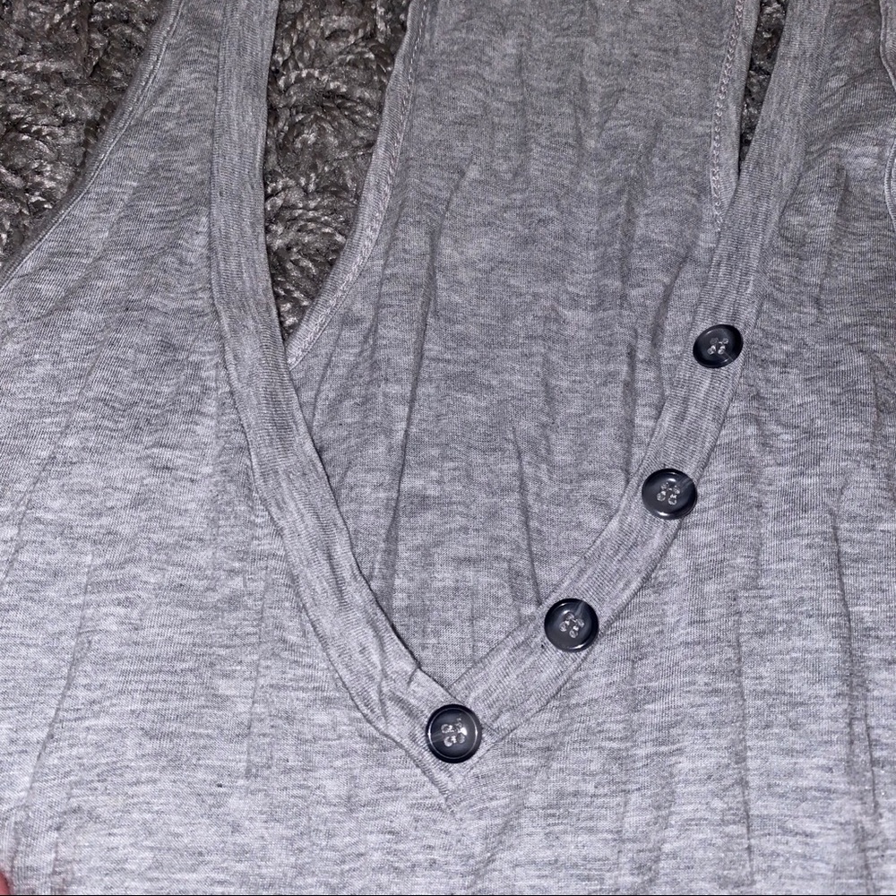 Splendid Henley Grey Ruffle Tank Top - Picture 4 of 5